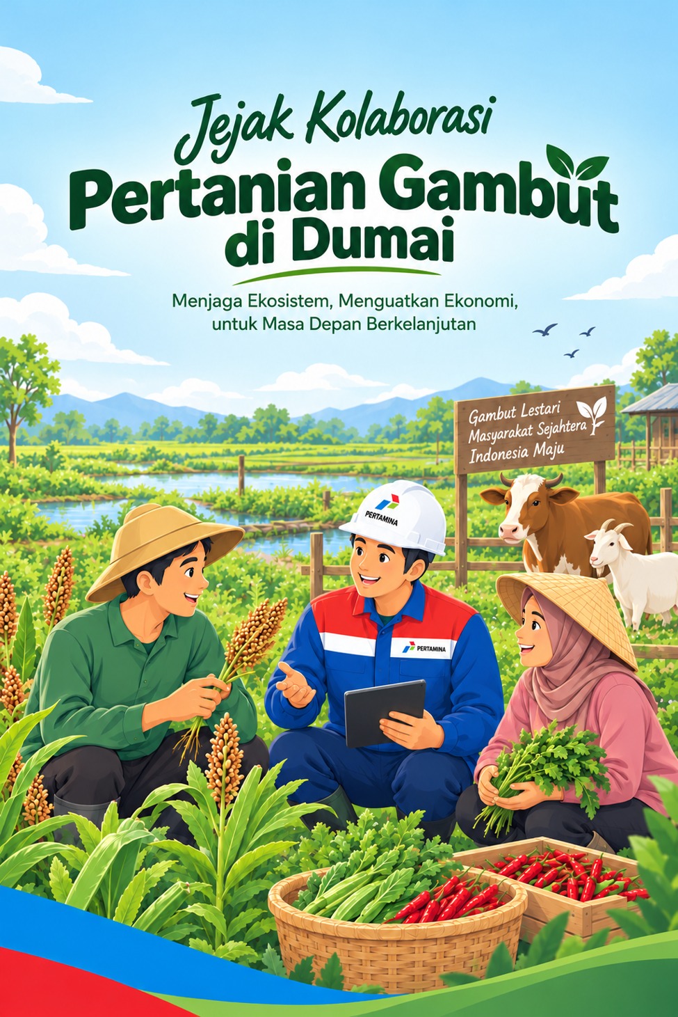 Jejak Kolaborasi Pertanian Gambut di Dumai